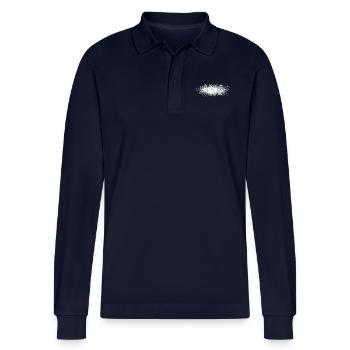 schnee - Stanley/Stella Unisex Bio-Langarm-Poloshirt Prepster - Navy - Vorne - Anna (173cm)