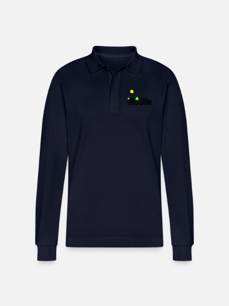 traktor farm - Stanley/Stella Unisex Bio-Langarm-Poloshirt Prepster - Navy