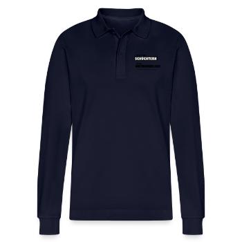 Unfreundlich oder schüchtern - Stanley/Stella Unisex Bio-Langarm-Poloshirt Prepster - Navy - Vorne - Anna (173cm)