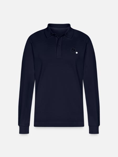 Smiley - Stanley/Stella Organic Unisex Long-Sleeved Polo Shirt Prepster - navy