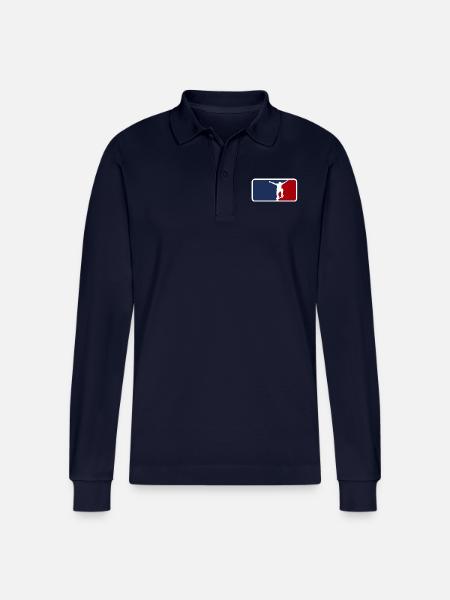 Skate world league - Stanley/Stella Organic Unisex Long-Sleeved Polo Shirt Prepster - navy
