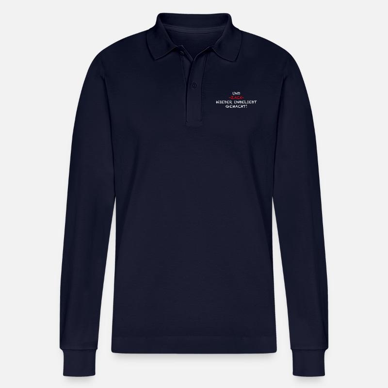 Une fois de plus impopulaire - Polo à manches longues bio PREPSTER Stanley/Stella Unisexe - bleu marine