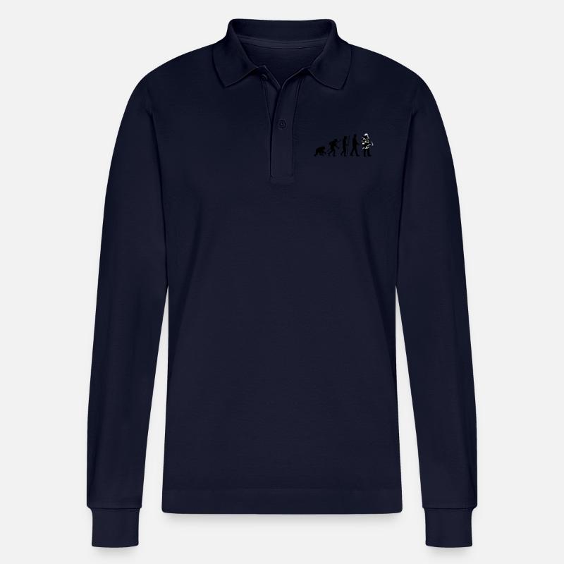 evolution_feuerwehrmann_012015_c_3c - Stanley/Stella Unisex Bio-Langarm-Poloshirt Prepster - Navy