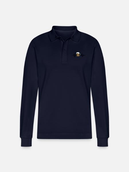 Beer - Stanley/Stella Organic Unisex Long-Sleeved Polo Shirt Prepster - navy