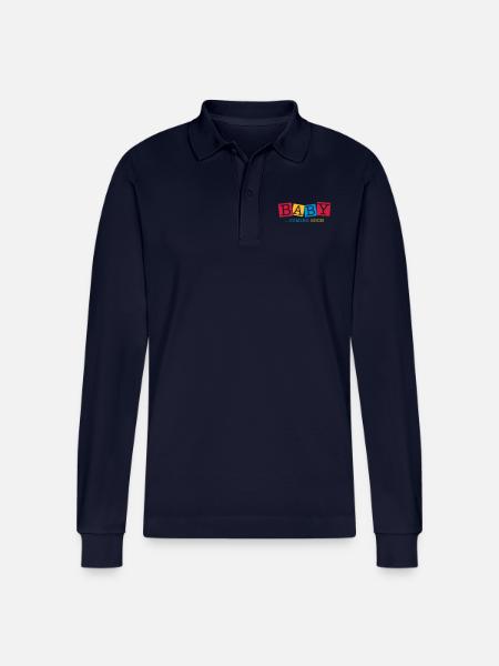 baby_coming_soon_ge3 - Polo à manches longues bio PREPSTER Stanley/Stella Unisexe - bleu marine