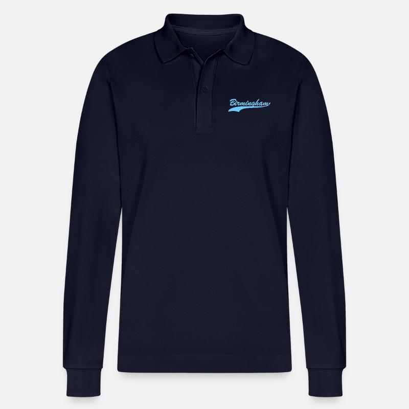 Birmingham - Stanley/Stella Unisex Bio-Langarm-Poloshirt Prepster - Navy
