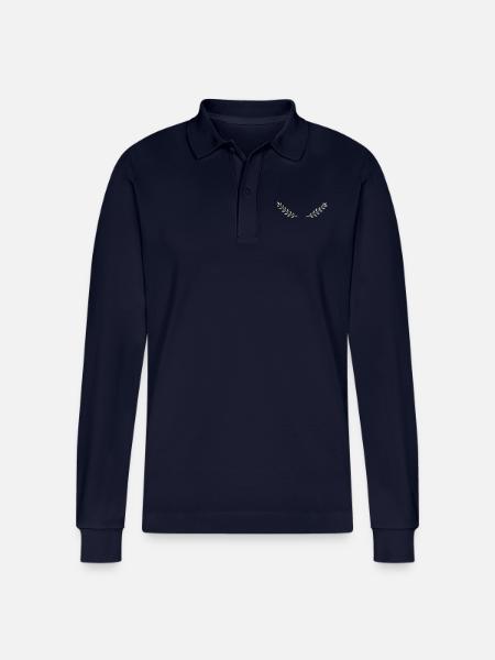 Diverse - Løvblad - sw - Stanley/Stella Prepster økologisk unisex langærmet poloshirt - marineblå