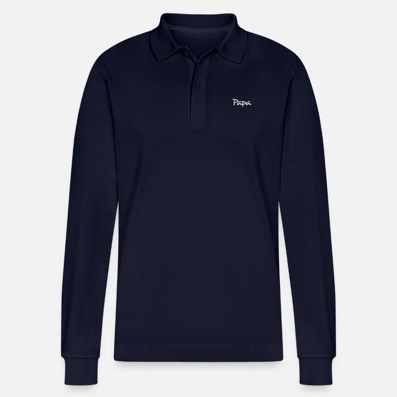Papa - Stanley/Stella Unisex Bio-Langarm-Poloshirt Prepster - Navy