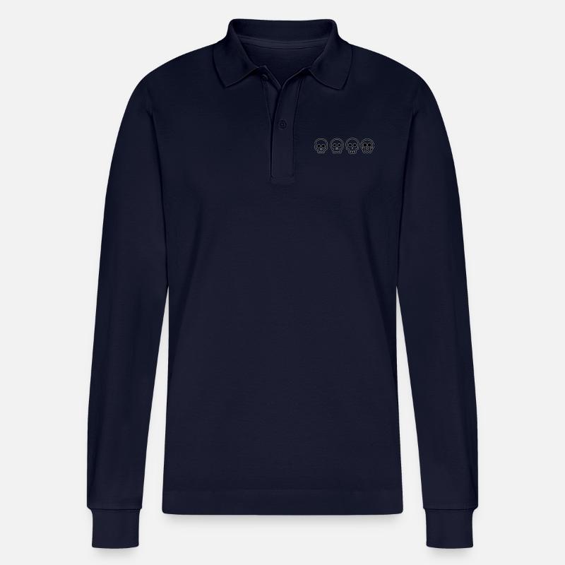 Tötenköpfe - Stanley/Stella Unisex Bio-Langarm-Poloshirt Prepster - Navy