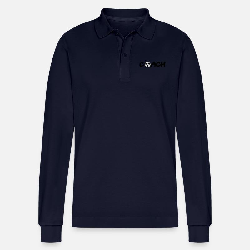 coach - Stanley/Stella Unisex Bio-Langarm-Poloshirt Prepster - Navy