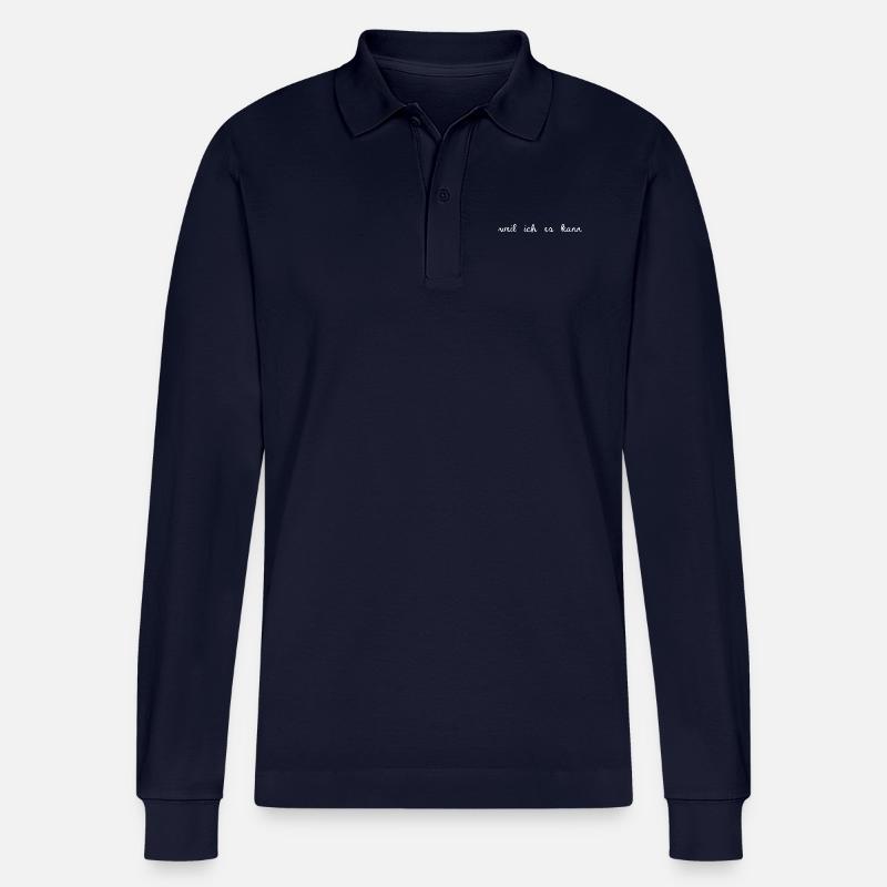 Spruch Sprüche - Stanley/Stella Unisex Bio-Langarm-Poloshirt Prepster - Navy