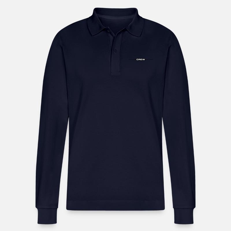 Crew - Stanley/Stella Unisex Bio-Langarm-Poloshirt Prepster - Navy