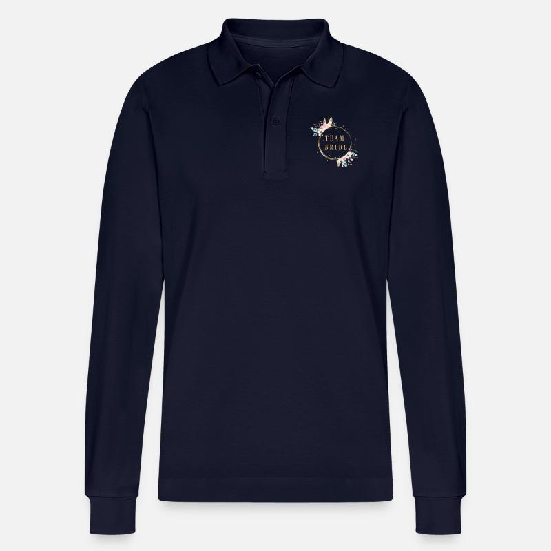 boho_team_bride - Stanley/Stella Unisex Bio-Langarm-Poloshirt Prepster - Navy