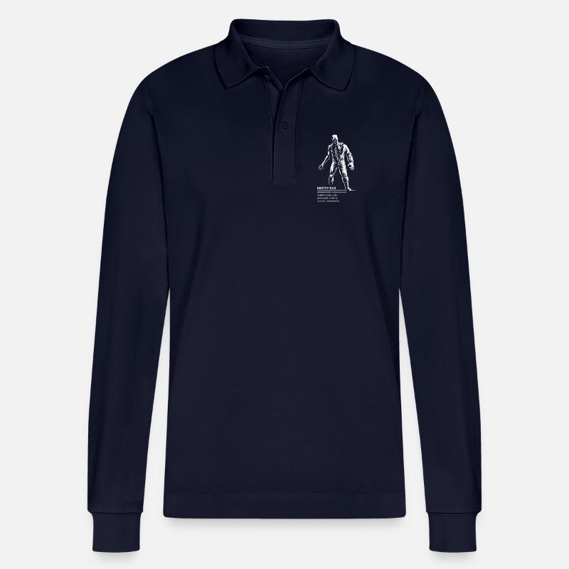 Backrooms Entity 010 white - Stanley/Stella Unisex Bio-Langarm-Poloshirt Prepster - Navy