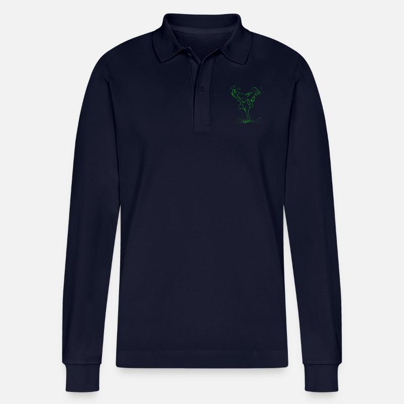 Breakdance - Stanley/Stella Unisex Bio-Langarm-Poloshirt Prepster - Navy