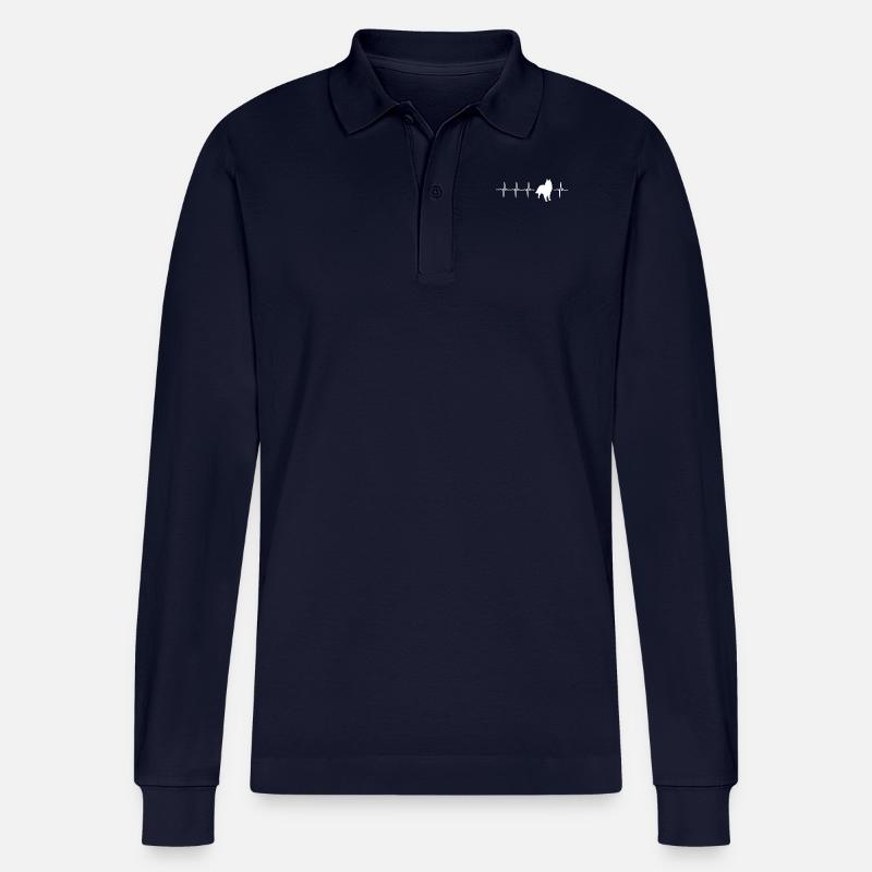 Drôle Groenendael Idée cadeau - Polo à manches longues bio PREPSTER Stanley/Stella Unisexe - bleu marine