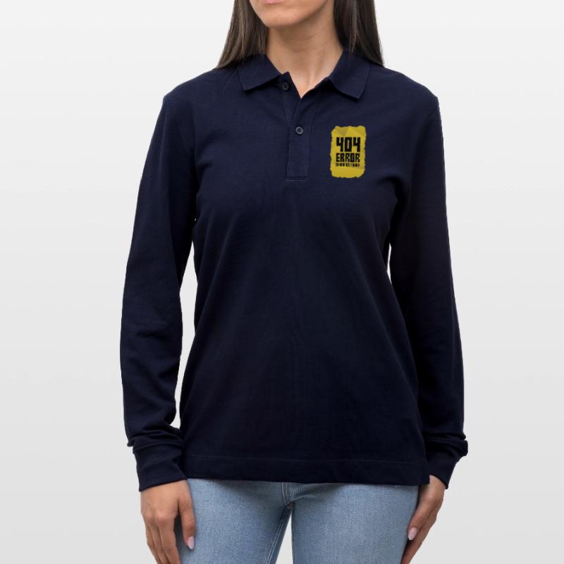 Error message computer gift computer science warning Stanley/Stella Organic Unisex Long-Sleeved Polo Shirt Prepster