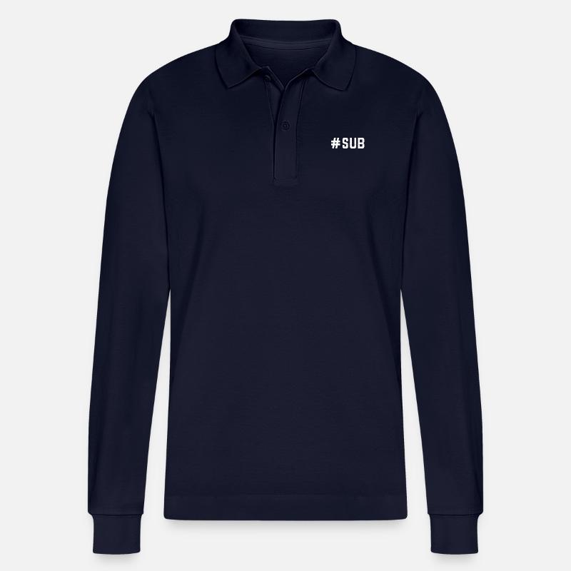 Submissive - Devot - Stanley/Stella Unisex Bio-Langarm-Poloshirt Prepster - Navy