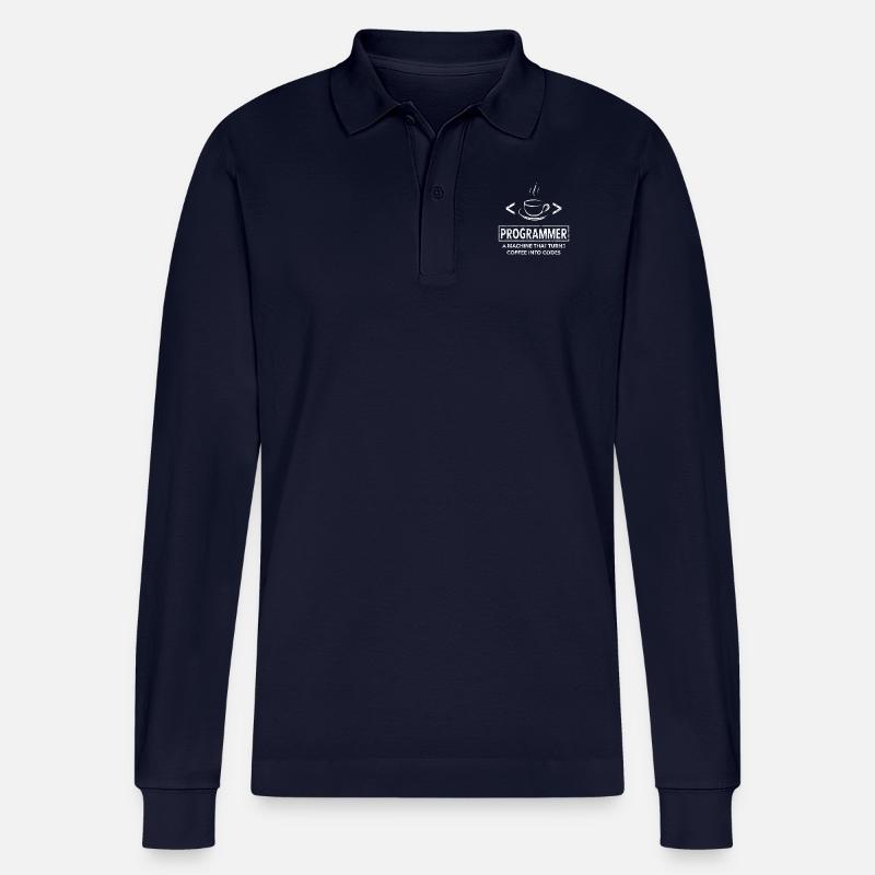 Programmierer - Stanley/Stella Unisex Bio-Langarm-Poloshirt Prepster - Navy