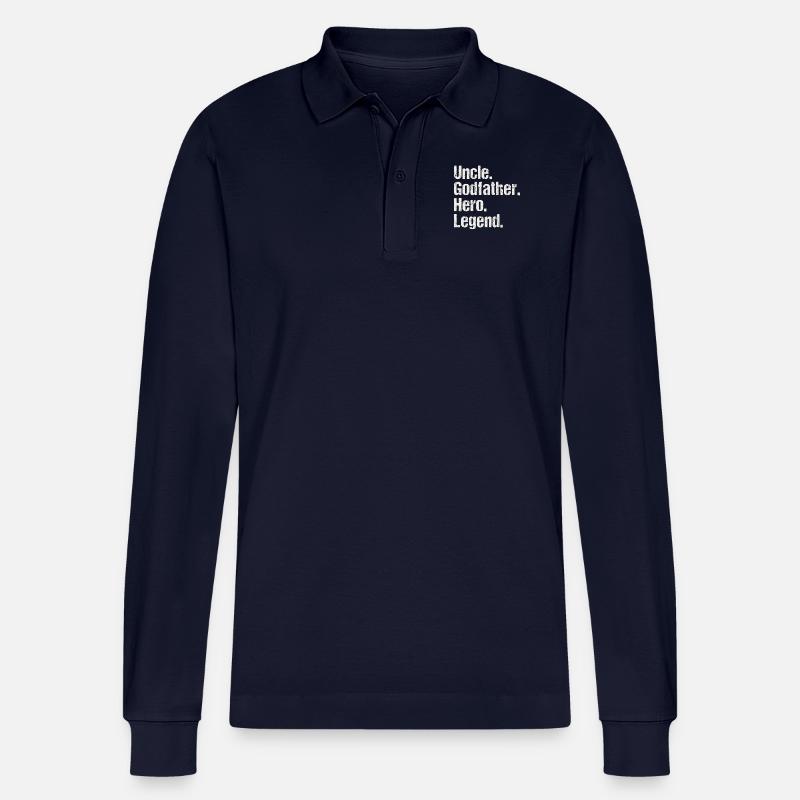 Cooles Onkel Design - Stanley/Stella Unisex Bio-Langarm-Poloshirt Prepster - Navy
