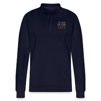 Uropa legende - Stanley/Stella Unisex Bio-Langarm-Poloshirt Prepster - Navy - Vorne - Anna (173cm)