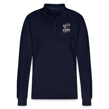 Schmied - Stanley/Stella Unisex Bio-Langarm-Poloshirt Prepster - Navy - Vorne - Anna (173cm)