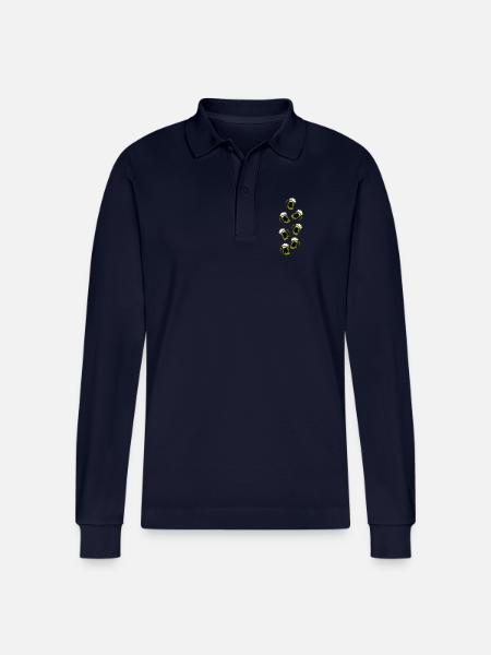 Toasting beer Drinking - Stanley/Stella Organic Unisex Long-Sleeved Polo Shirt Prepster - navy