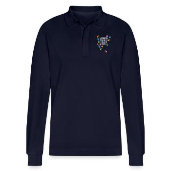Tagesmütter tragen die coolsten Shirts - Stanley/Stella Unisex Bio-Langarm-Poloshirt Prepster - Navy - Vorne - Anna (173cm)