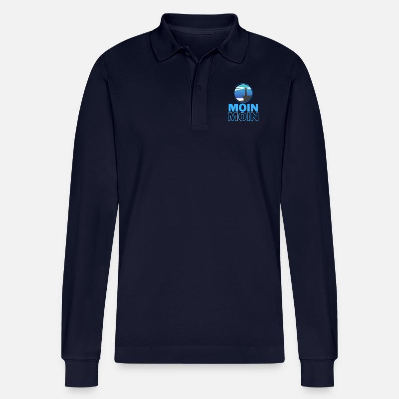 MOIN MOIN - Stanley/Stella Unisex Bio-Langarm-Poloshirt Prepster - Navy