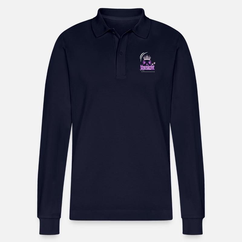 Vorsicht - Stanley/Stella Unisex Bio-Langarm-Poloshirt Prepster - Navy