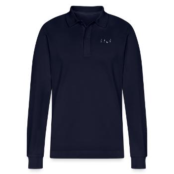 Skifahren lustig Skigebiet Ski - Stanley/Stella Unisex Bio-Langarm-Poloshirt Prepster - Navy - Vorne - Anna (173cm)