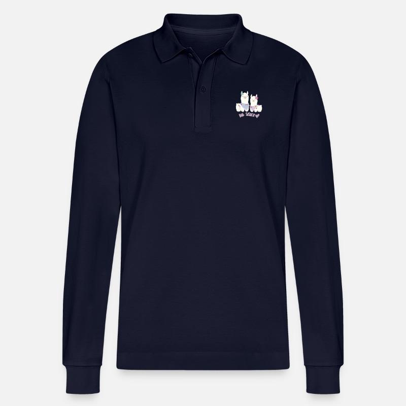 Schwester - Stanley/Stella Unisex Bio-Langarm-Poloshirt Prepster - Navy