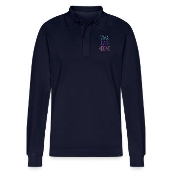 Las vegas - Stanley/Stella Unisex Bio-Langarm-Poloshirt Prepster - Navy - Vorne - Anna (173cm)