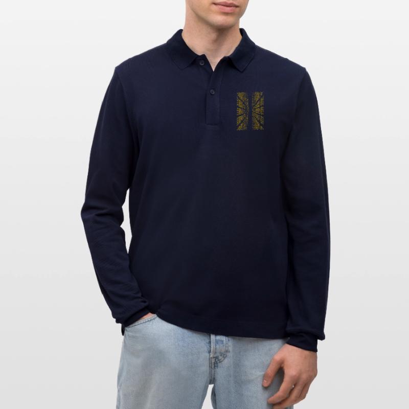 binary code Stanley/Stella Organic Unisex Long-Sleeved Polo Shirt Prepster