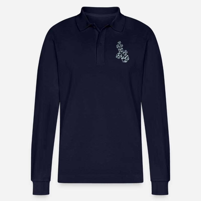 Ice Cubes Design - Stanley/Stella Unisex Bio-Langarm-Poloshirt Prepster - Navy