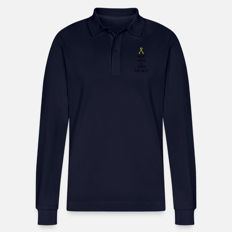Öffnen Sie das Tor - Stanley/Stella Unisex Bio-Langarm-Poloshirt Prepster - Navy