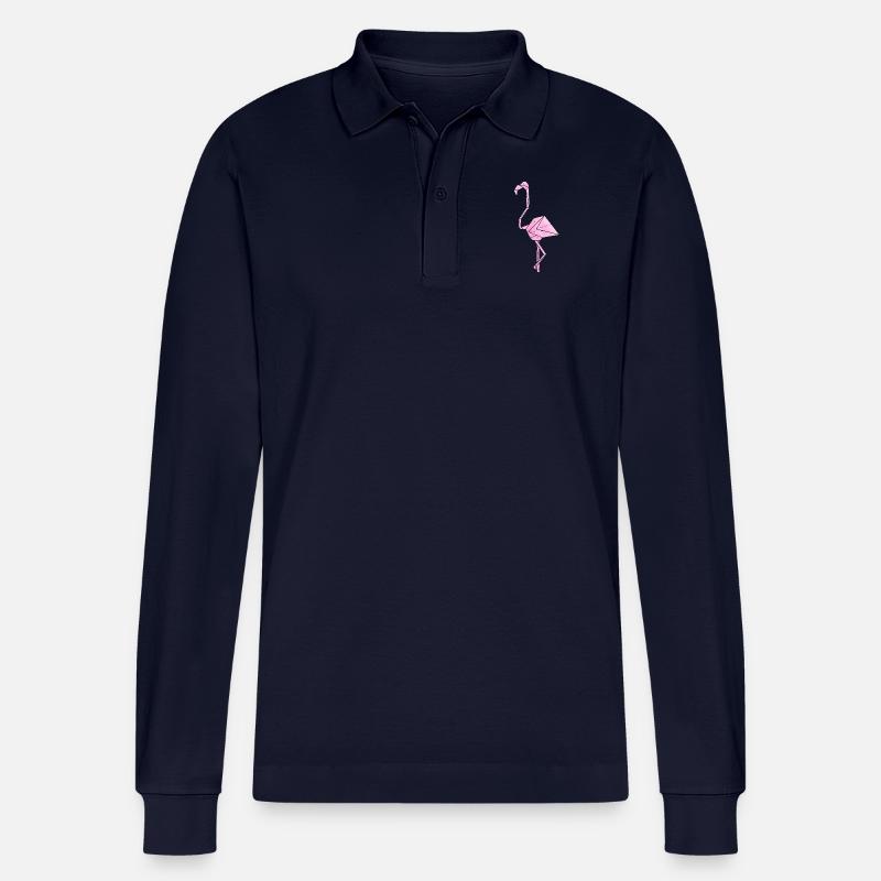 flamingo - Stanley/Stella Unisex Bio-Langarm-Poloshirt Prepster - Navy