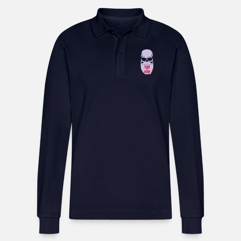 Fear the beard - Polo à manches longues bio PREPSTER Stanley/Stella Unisexe - bleu marine