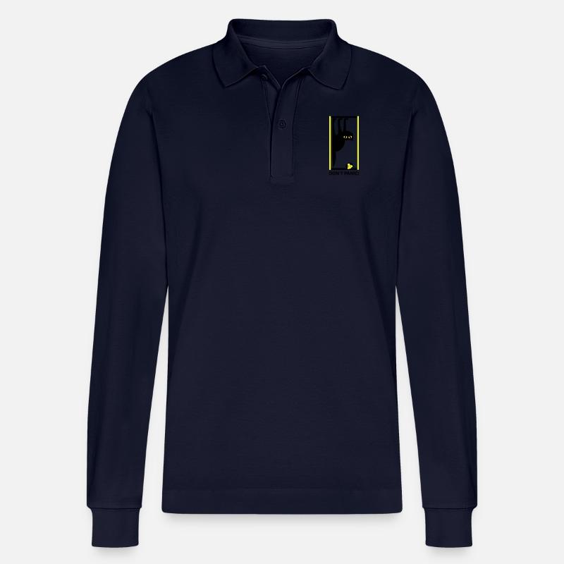 DON'T PANIC - Stanley/Stella Unisex Bio-Langarm-Poloshirt Prepster - Navy
