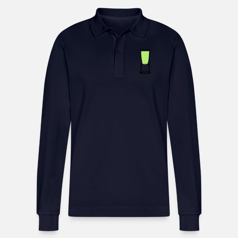Schnapsglas - Stanley/Stella Unisex Bio-Langarm-Poloshirt Prepster - Navy