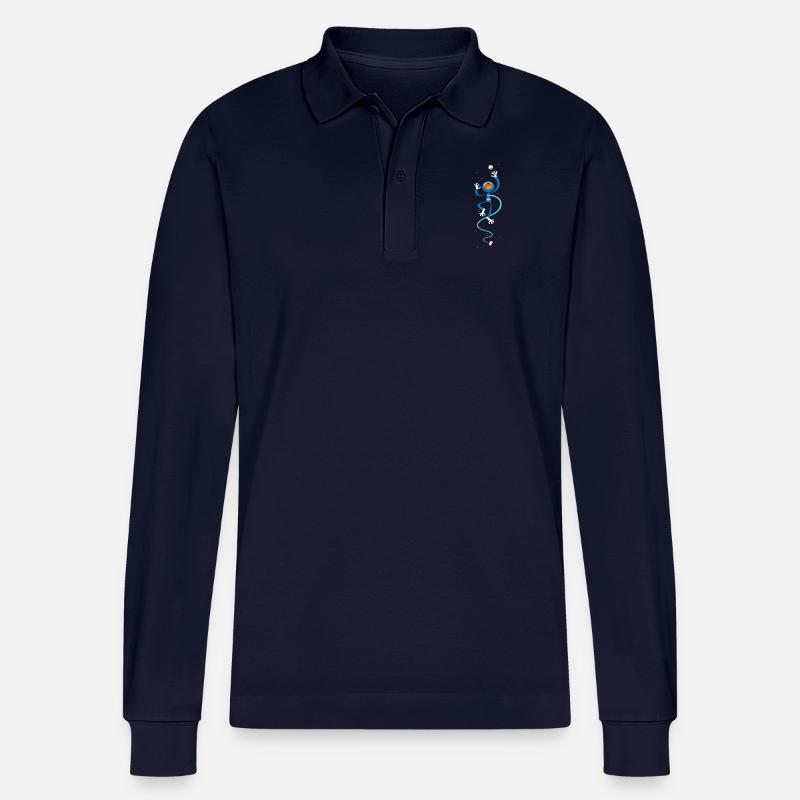 Kosmisches Drama - Stanley/Stella Unisex Bio-Langarm-Poloshirt Prepster - Navy