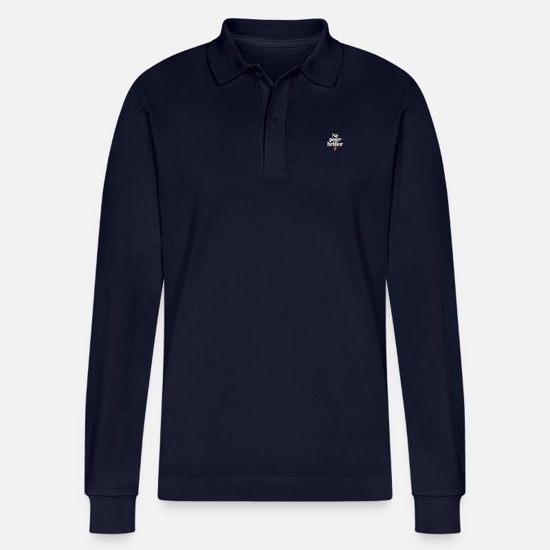Né pour briller - Polo à manches longues bio PREPSTER Stanley/Stella Unisexe - bleu marine