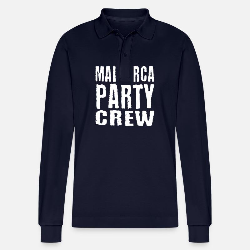 Mallorca Party Crew - Stanley/Stella Unisex Bio-Langarm-Poloshirt Prepster - Navy
