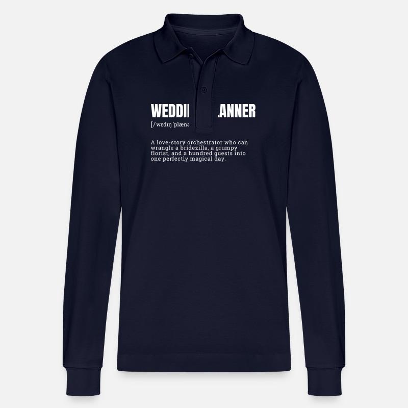 Wedding Planner Definition T-Shirts - Stanley/Stella Unisex Bio-Langarm-Poloshirt Prepster - Navy