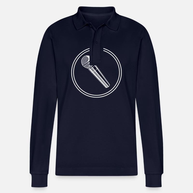 Mikrofon Symbol - Stanley/Stella Unisex Bio-Langarm-Poloshirt Prepster - Navy
