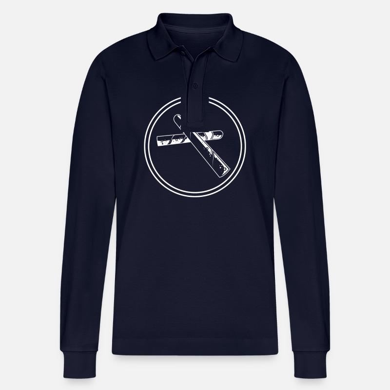 Zigarre Symbol - Stanley/Stella Unisex Bio-Langarm-Poloshirt Prepster - Navy