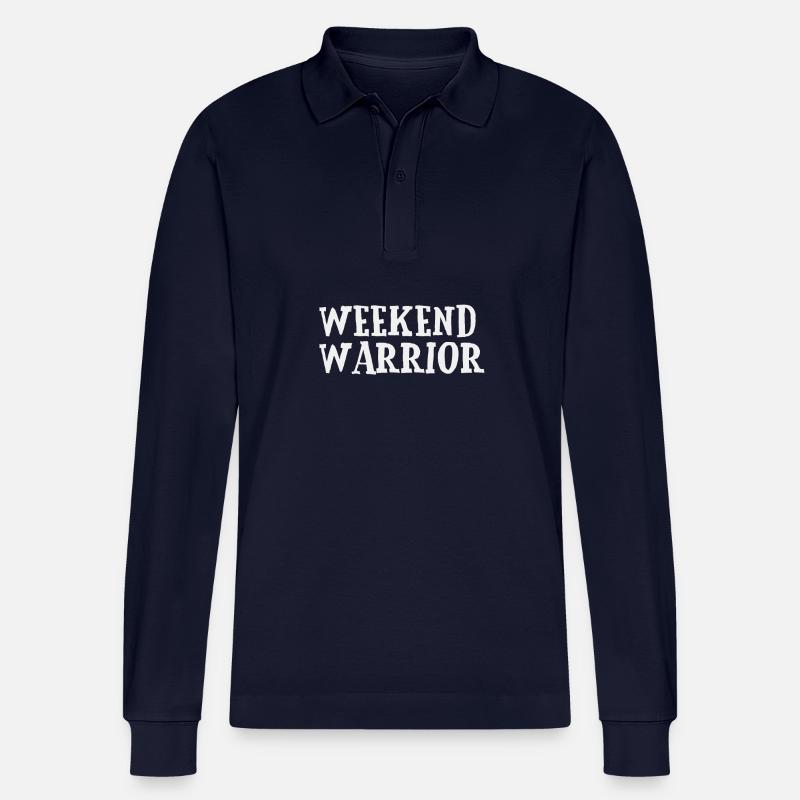 Weekend Warrior - Stanley/Stella Unisex Bio-Langarm-Poloshirt Prepster - Navy
