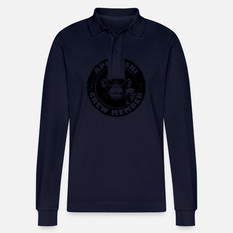 Affe Apres Ski Team Spruch - Stanley/Stella Unisex Bio-Langarm-Poloshirt Prepster - Navy