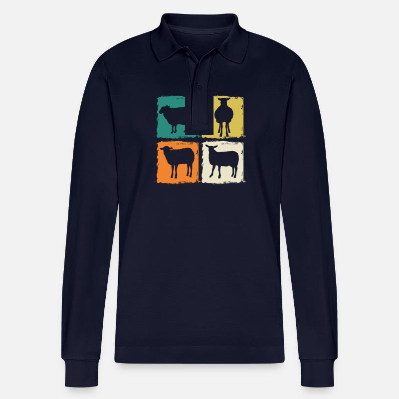 Schäfer Schaf - Stanley/Stella Unisex Bio-Langarm-Poloshirt Prepster - Navy
