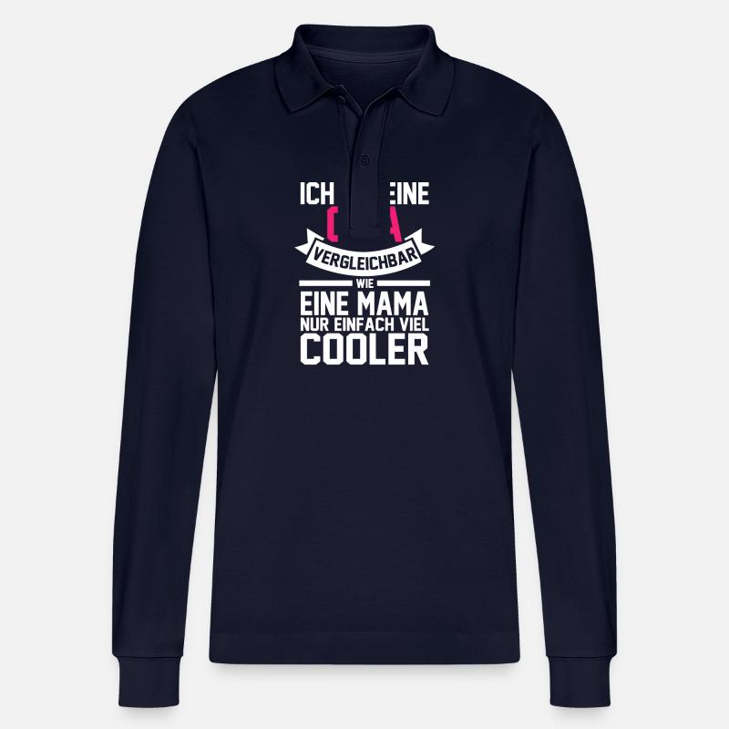 Großmutter Oma - Stanley/Stella Unisex Bio-Langarm-Poloshirt Prepster - Navy